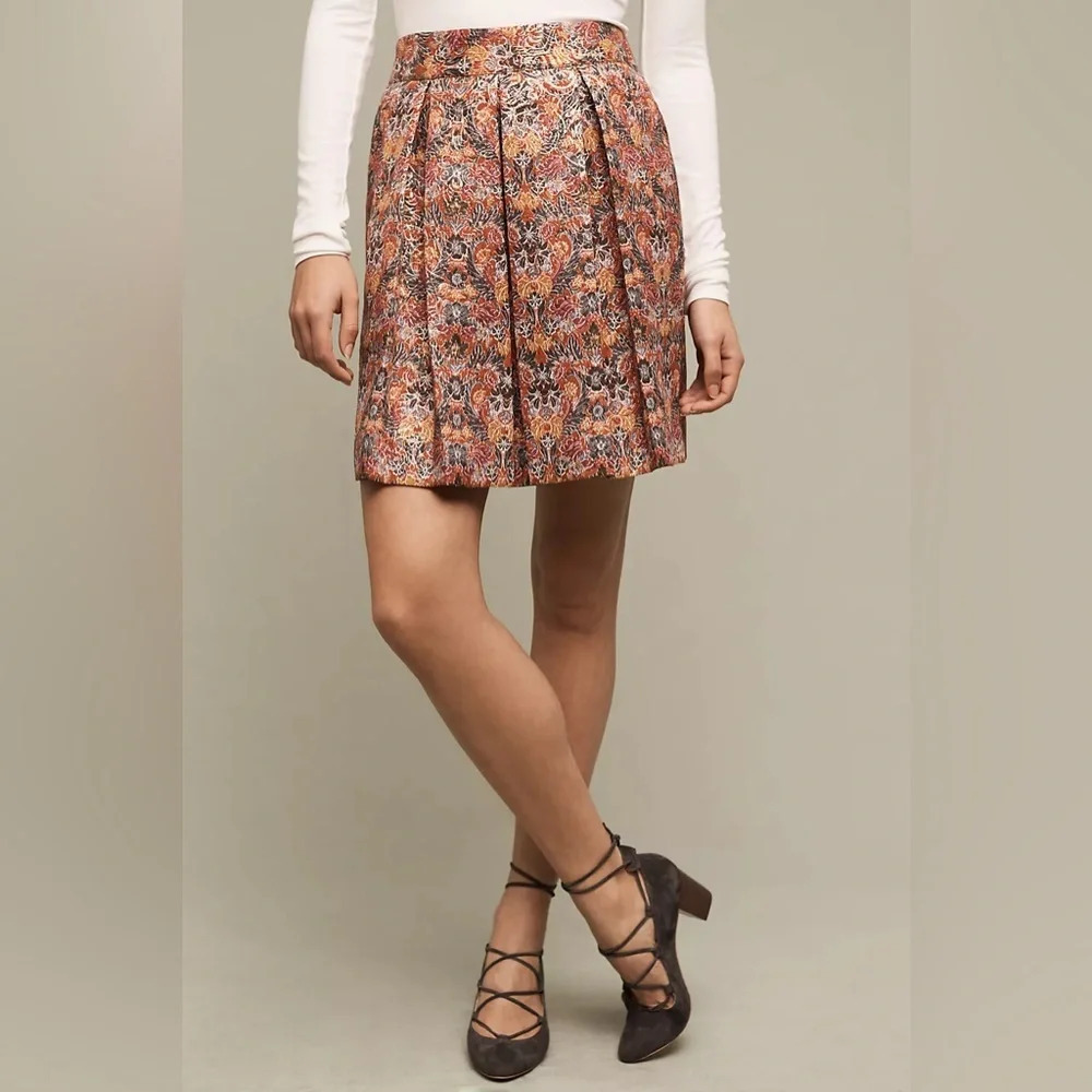 MAEVE by ANTHROPOLOGIE Rosia Printed‎ Skirt in Red